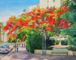Bukhin Maya. Summer's  day (Ashkelon).  ( 50x40 см / холст / масло / 2014 г. )