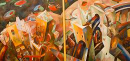 Rubinstein  Oleg. Архитектура будущего ( 160x80 см / холст / масло / 2016 г. )