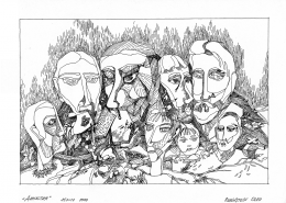 Rubinstein  Oleg. Династия ( 25x17 см / тушь )