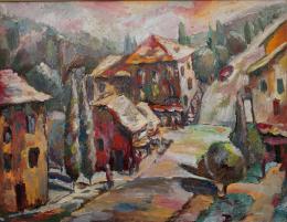 Rubinstein  Oleg. Городок у моря ( 70x50 см / картон / масло / 2011 г. )