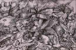 Rubinstein  Oleg. История в деталях ( 30x21 см / бумага / тушь / 1999 г. )