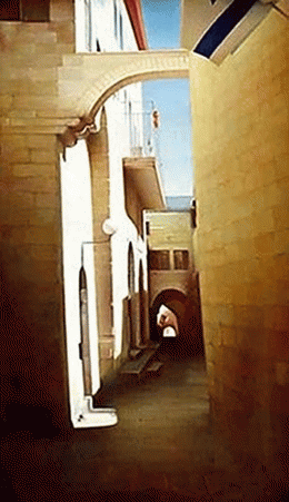 Гуревич Эдуард. Переулок в старом Иерусалиме.  ( 40x100 см / холст / масло / 1996 г. )