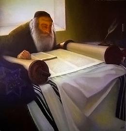 Гуревич Эдуард.  Talmudist from Jewish Slobodka.  ( 90x90 см / холст / масло / 2005 г. )